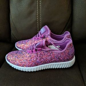 Southern Fried Chics Fuchsia Glitter Bomb Sneakers Size 9